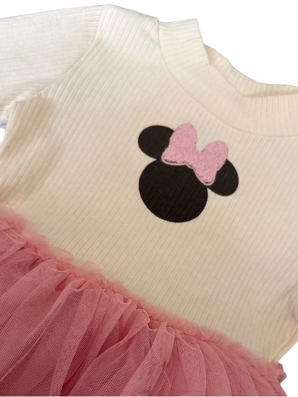 Disney Cream and Pink Minnie Tulle Dress